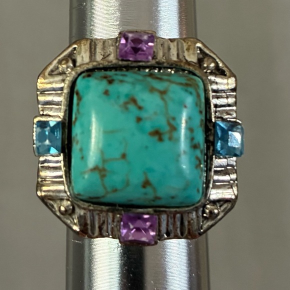 MULTI STONE RING SIZE 8.5 - Picture 3 of 8